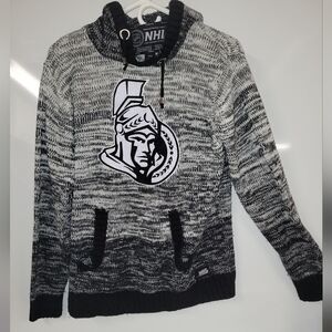 Nike Ottawa Senators NHL Men's Black and Gray Knit Cozy Sweater Mint 👌 Medium